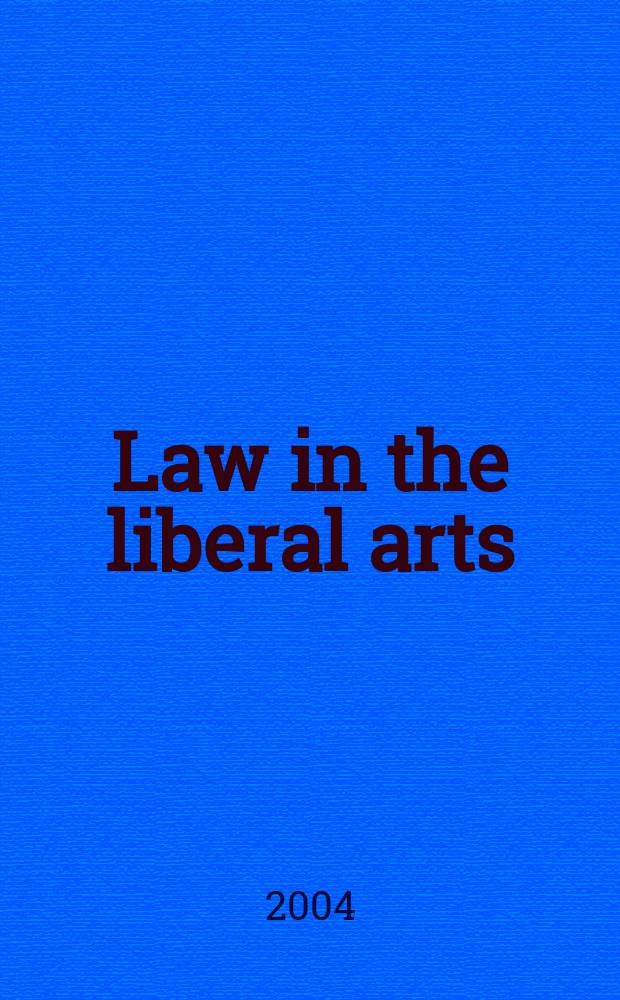 Law in the liberal arts = Право в гуманитарных науках