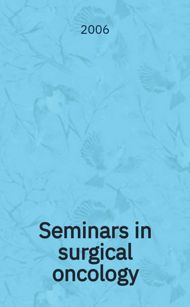 Seminars in surgical oncology: cancer of the gallbladder = Семинары в хирургической онкологии: рак желчного пузыря.