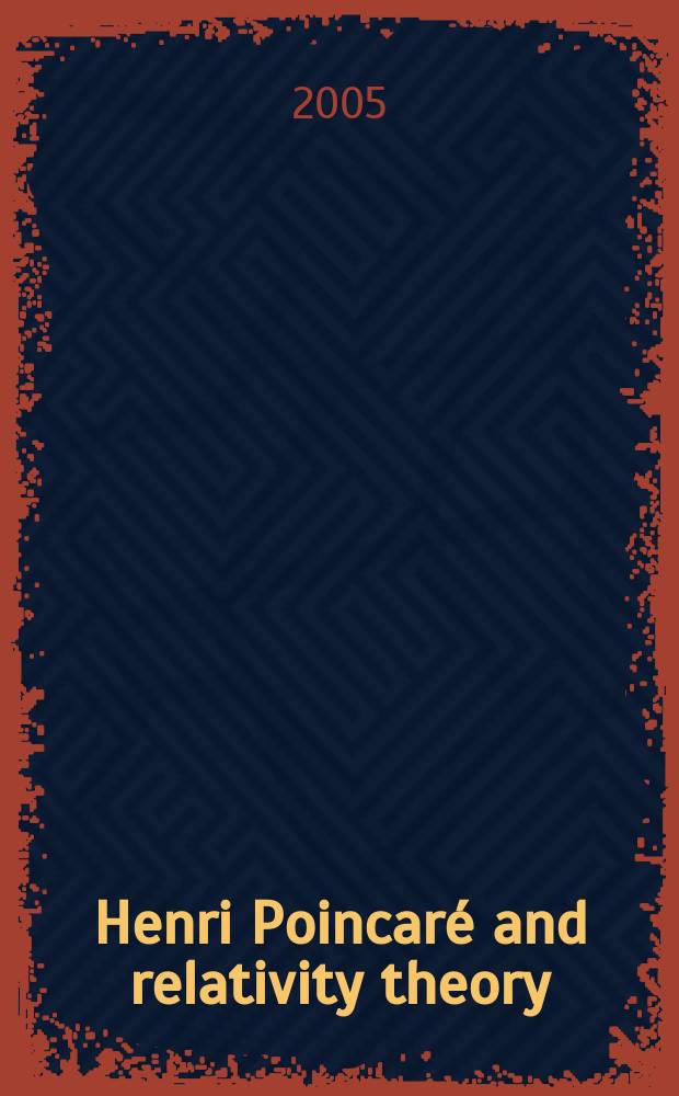 Henri Poincaré and relativity theory