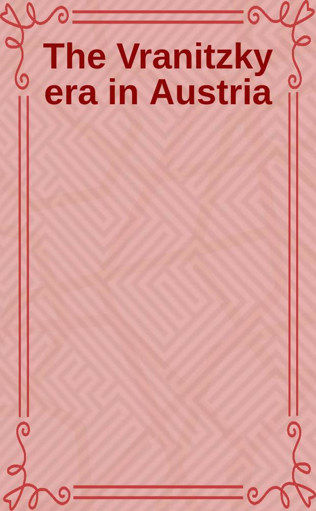 The Vranitzky era in Austria = Эра Враницки в Австрии