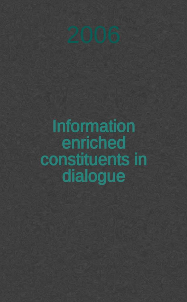 Information enriched constituents in dialogue = Информационно-обогащенные компоненты в диалоге