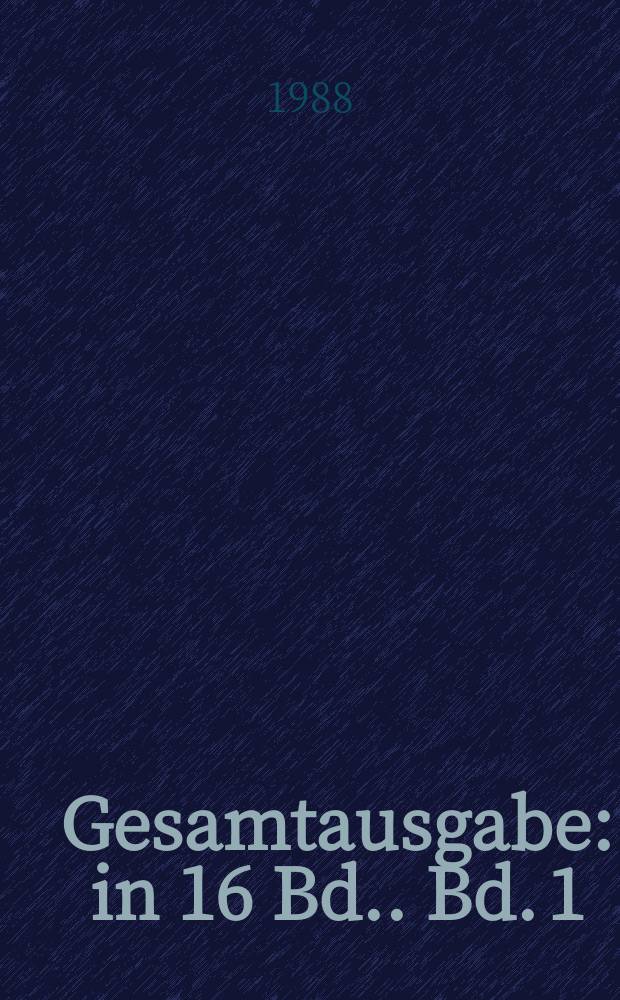 Gesamtausgabe : [in 16 Bd.]. Bd. 1 : Spuren = Наброски [филос. эссе]