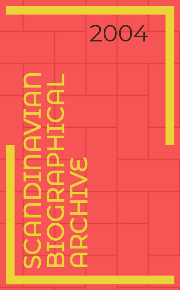 Scandinavian biographical archive : (SBA II). Instalment 3 : G - Hjelt