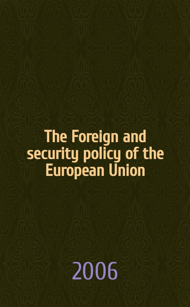 The Foreign and security policy of the European Union