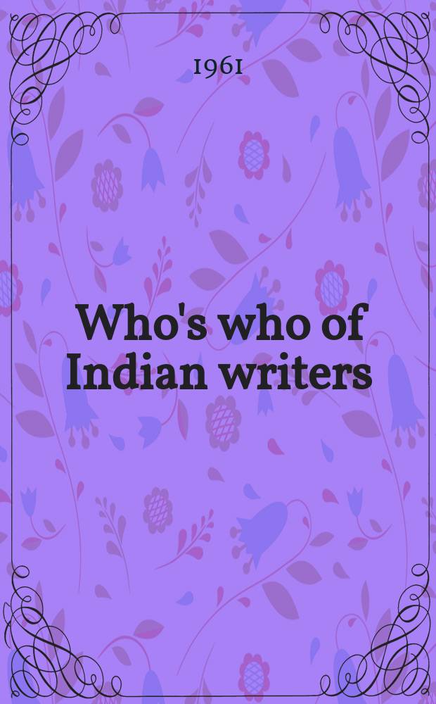 Who's who of Indian writers