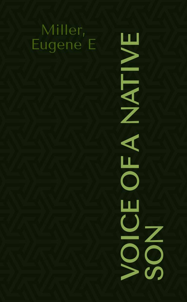 Voice of a native son : the poetics of Richard Wright = Голос родного сына: поэтика Ричарда Райта