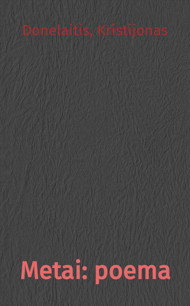 Metai : poema