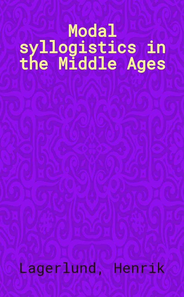 Modal syllogistics in the Middle Ages = Модель общества в средние века