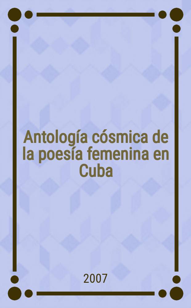 Antología cósmica de la poesía femenina en Cuba