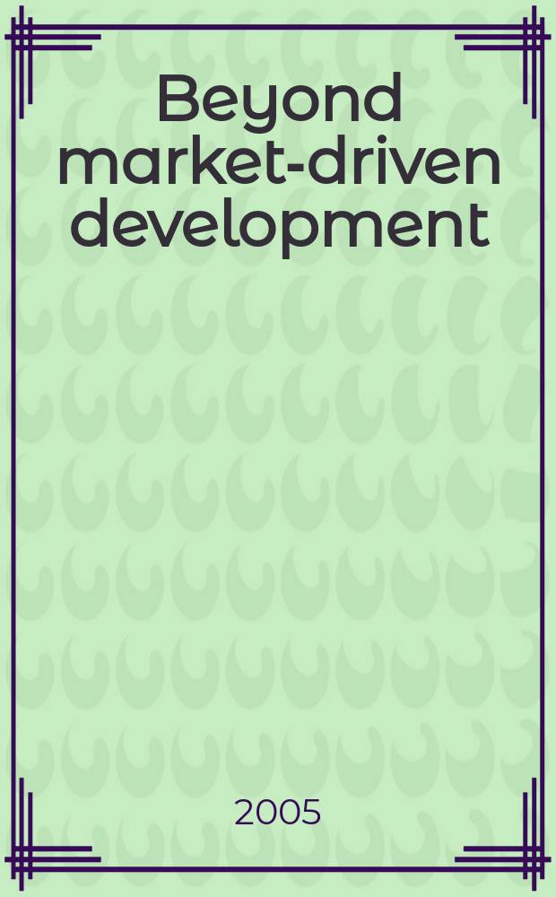 Beyond market-driven development : drawing on the experience of Asia and Latin America = Вдали от рыночного управления развития. Рисунок эксперимента в Азии и Латинской Америке