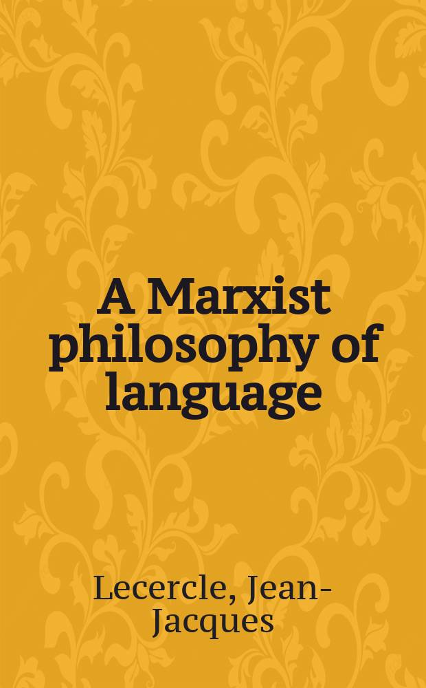 A Marxist philosophy of language = Марксистская философия языка