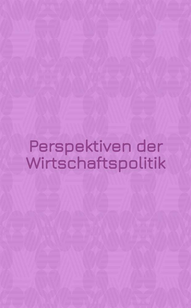 Perspektiven der Wirtschaftspolitik : Festschrift zum 65. Geburtstag von Prof. Dr. René L. Frey = Перспективы хозяйственной политики