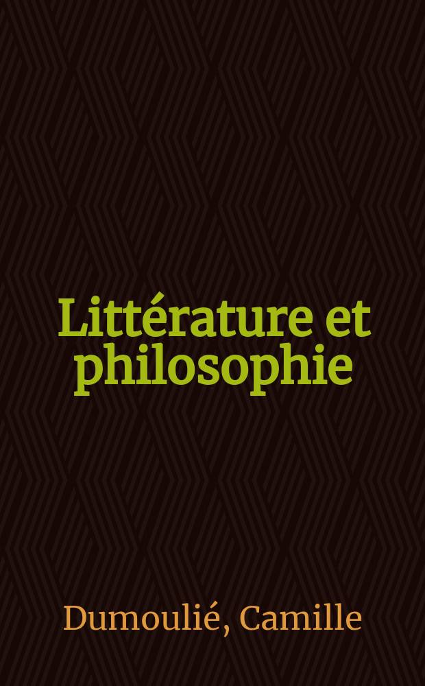 Littérature et philosophie : le gai savoir de la littéraure = Литература и философия