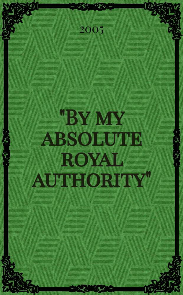 "By my absolute royal authority" : justice and the Castilian commonwealth at the beginning of the first global age = "О моей абсолютной королевской власти" Правосудие и Кастильское государство в начале первой мировой эпохи