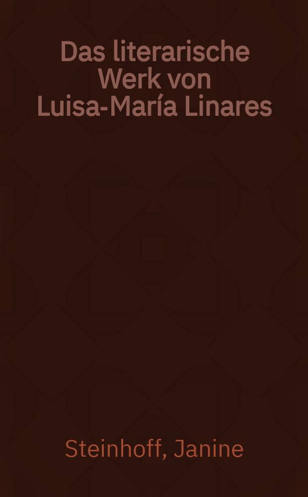 Das literarische Werk von Luisa-María Linares : Linares' Position innerhalb der Gattung der "novela rosa" in Spanien zur Zeit des Franquismus = Литературная работа Луизы-Марии Линарес