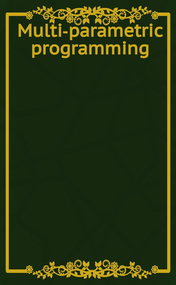 Multi-parametric programming