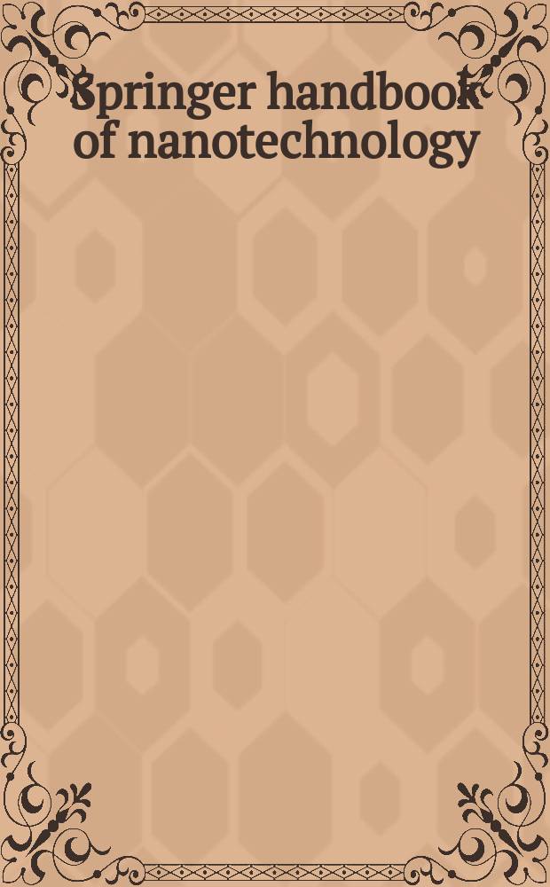 Springer handbook of nanotechnology