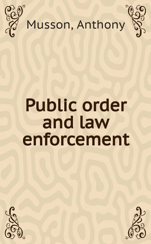 Public order and law enforcement : the local administration of criminal justice, 1294-1350 = Общественный порядок и правоприменение. Местное управление уголовным правом 1294 - 1350