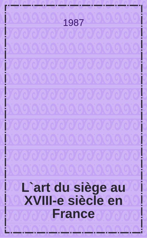 L`art du siège au XVIII-e siècle en France : album = Искусство кресел в 18 веке во Франции