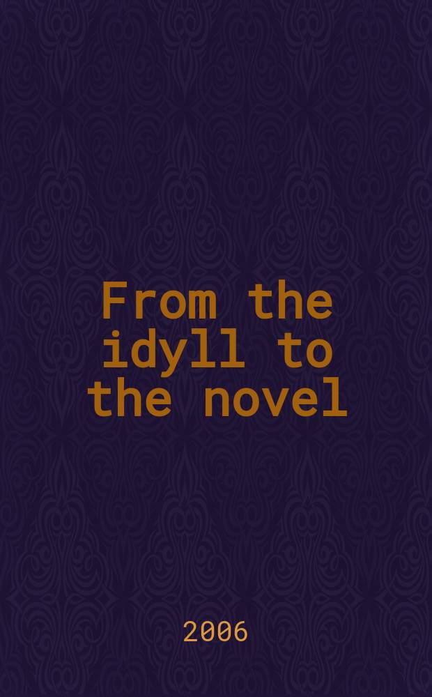 From the idyll to the novel: Karamzin's sentimentalist prose = От идиллии к роману: сентиментальная проза Карамзина