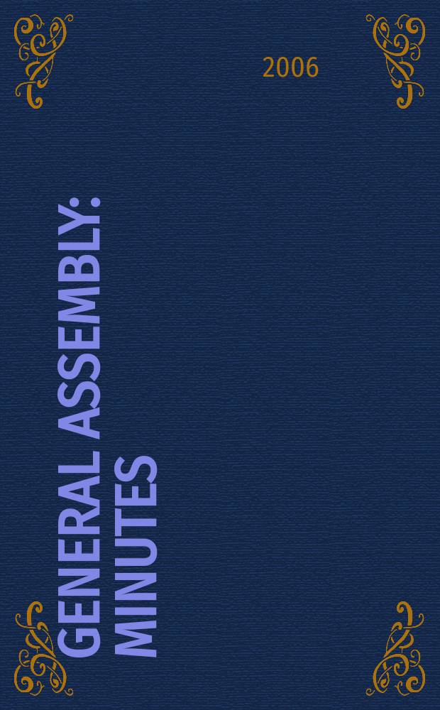 General assembly : minutes (with annexes on CD) = Международная шахматная федерация