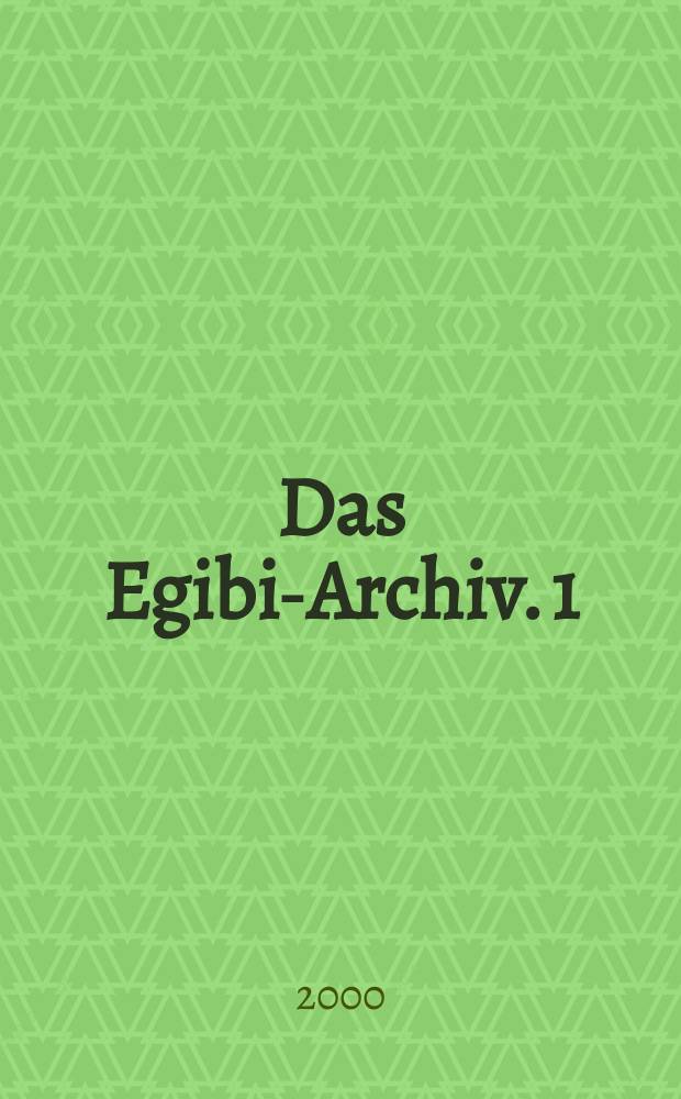 Das Egibi-Archiv. 1 : Die Felder und Gärten, Bd. 1