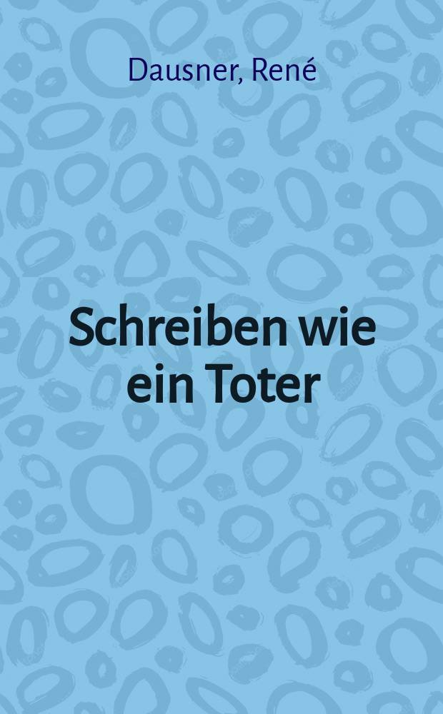 Schreiben wie ein Toter : poetologisch-theologische Analysen zum deutschsprachigen Werk des israelisch-jüdischen Dichters Elazar Benyoёtz = Описать убийцу