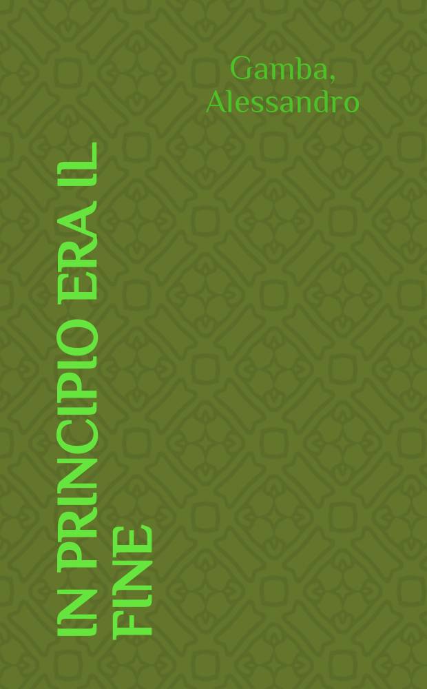 In principio era il fine : ontologia e teleologia in Nicolai Hartmann = В начале эпохи конца