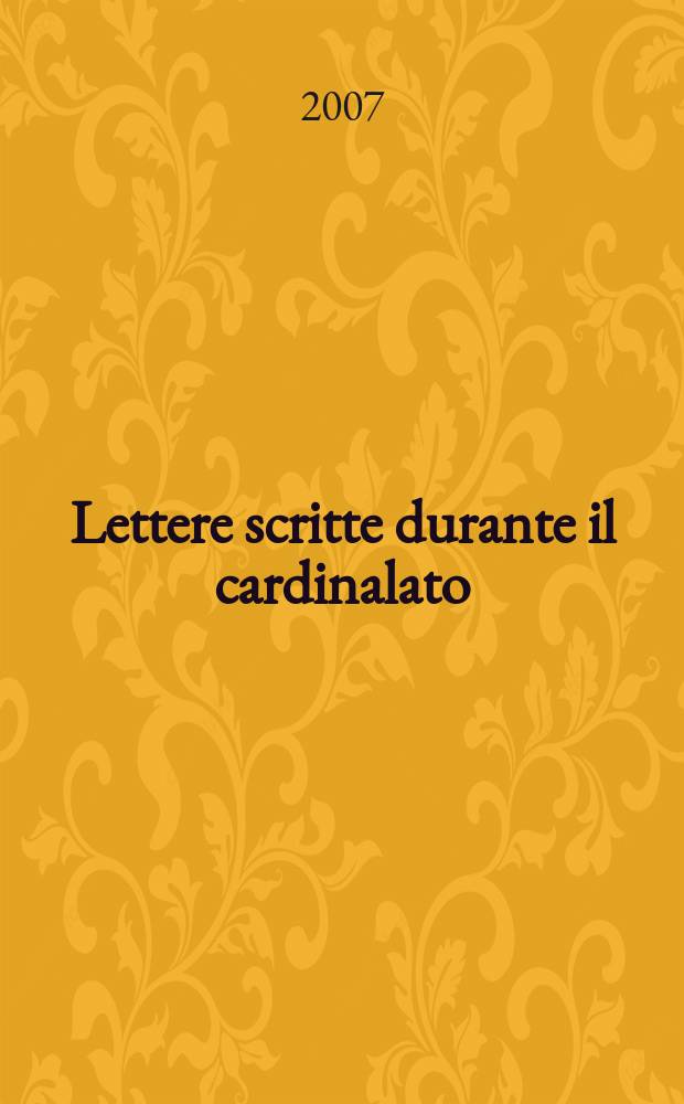 Lettere scritte durante il cardinalato = Письма папы Пия II
