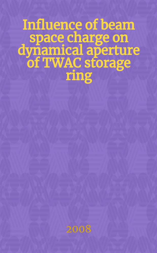 Influence of beam space charge on dynamical aperture of TWAC storage ring