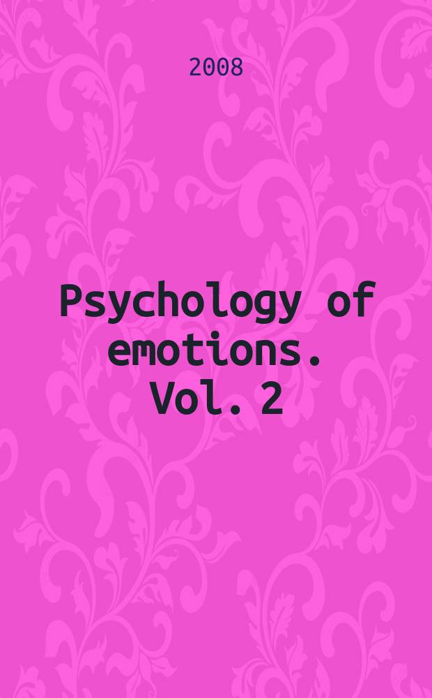 Psychology of emotions. Vol. 2
