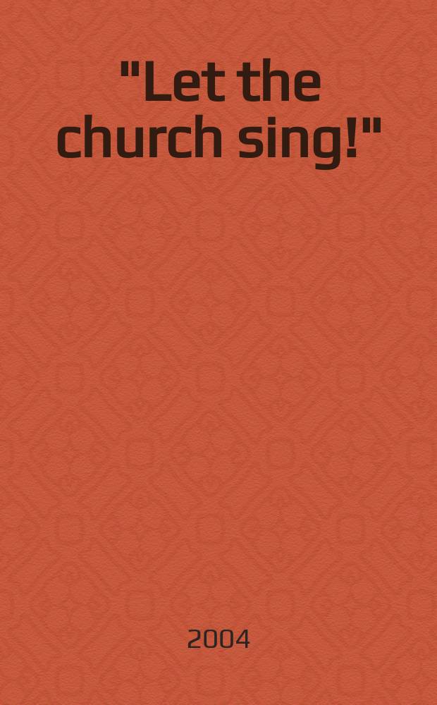"Let the church sing!" : music and worship in a black Mississippi community = "Пусть церковь поет!": Музыка и поклонение в черной общине Миссиссипи