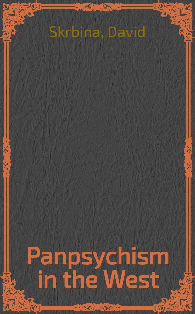 Panpsychism in the West = Панисихизм на Западе