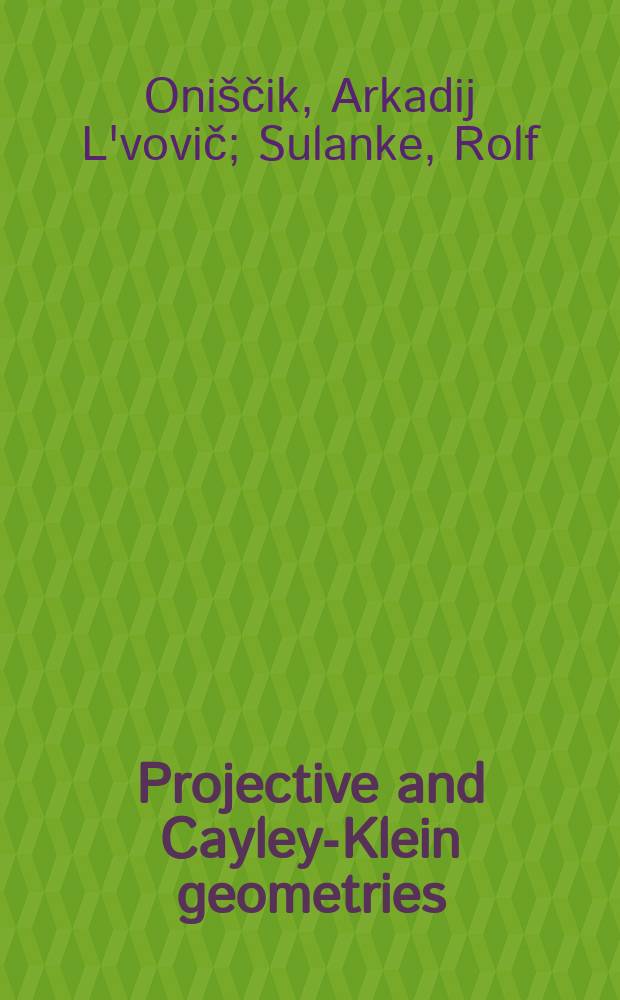 Projective and Cayley-Klein geometries