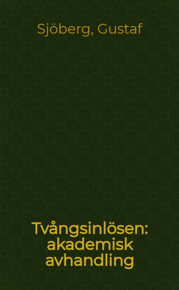 Tvångsinlösen : akademisk avhandling = Принудительные покупки