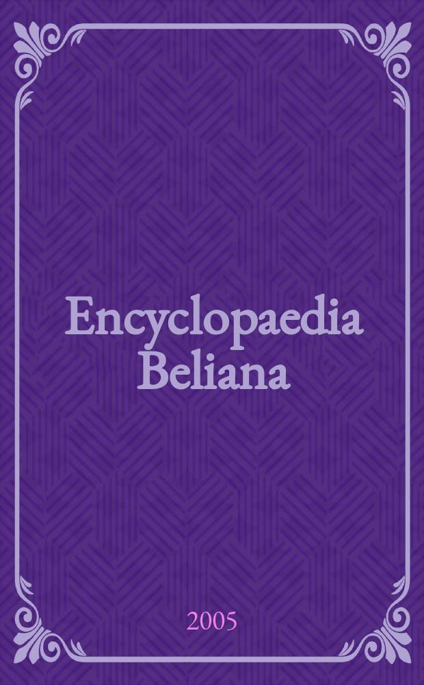 Encyclopaedia Beliana : slovenská všeobecná encyklopédia. Zv. 4 : Eh - Gala