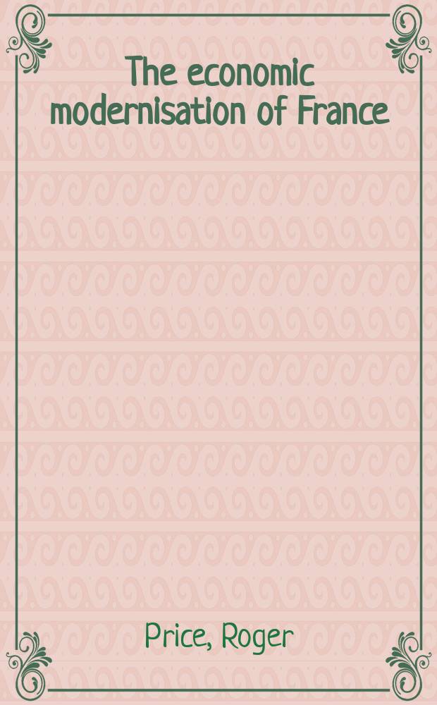 The economic modernisation of France