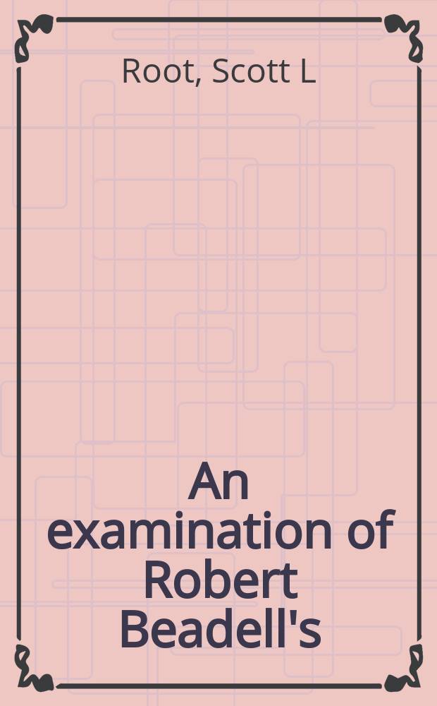 An examination of Robert Beadell's (1925-1994) four major works for the lyric stage = Анализ четырех основных работ Роберта Биделла для лирической сцены