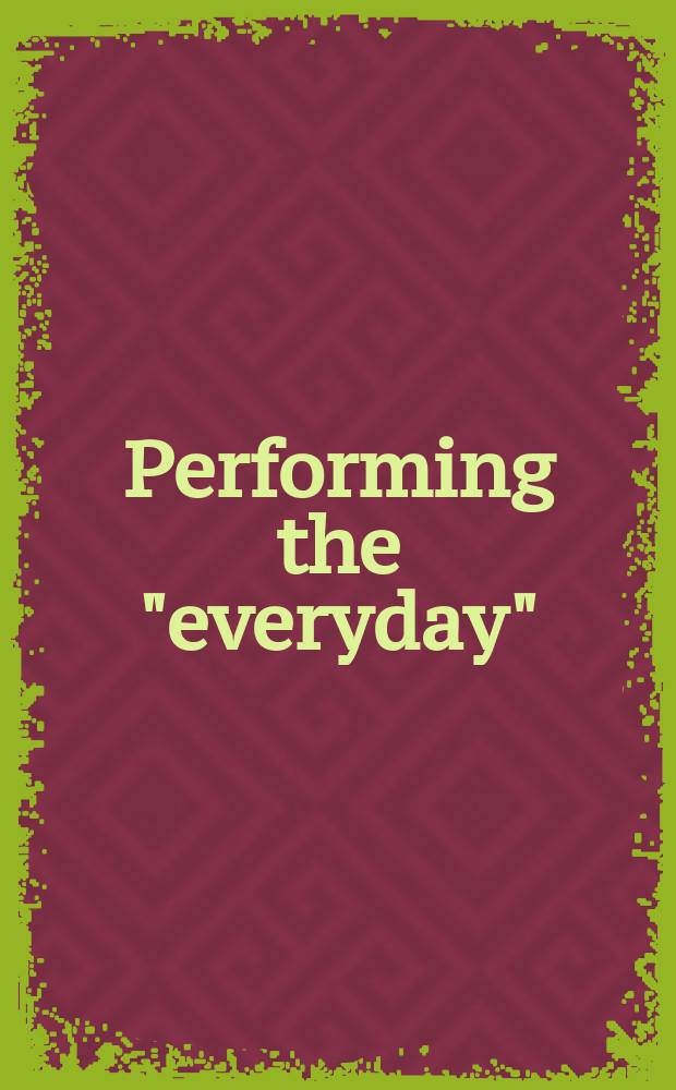 Performing the "everyday" : the culture of genre in the eighteenth century = Ежедневное исполнение: жанры искусства в 18 веке