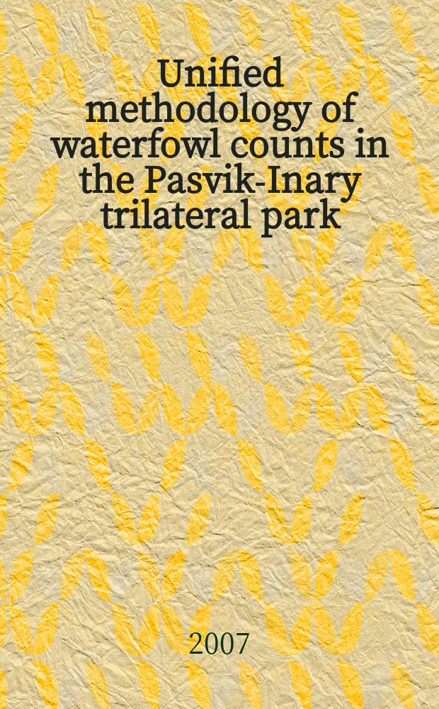 Unified methodology of waterfowl counts in the Pasvik-Inary trilateral park