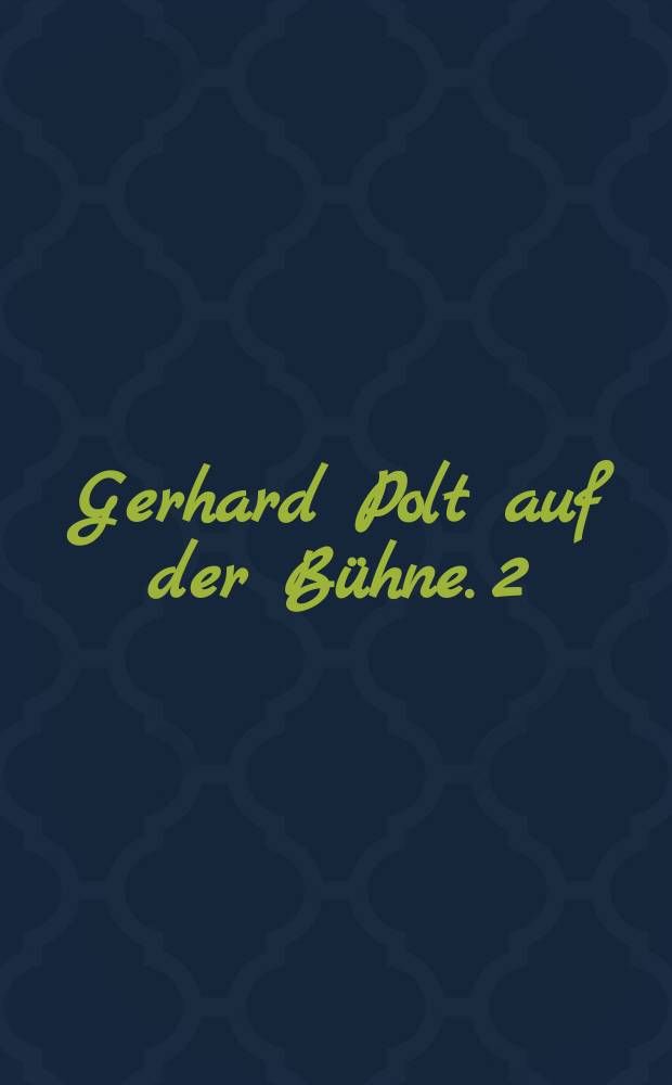 Gerhard Polt auf der Bühne. 2