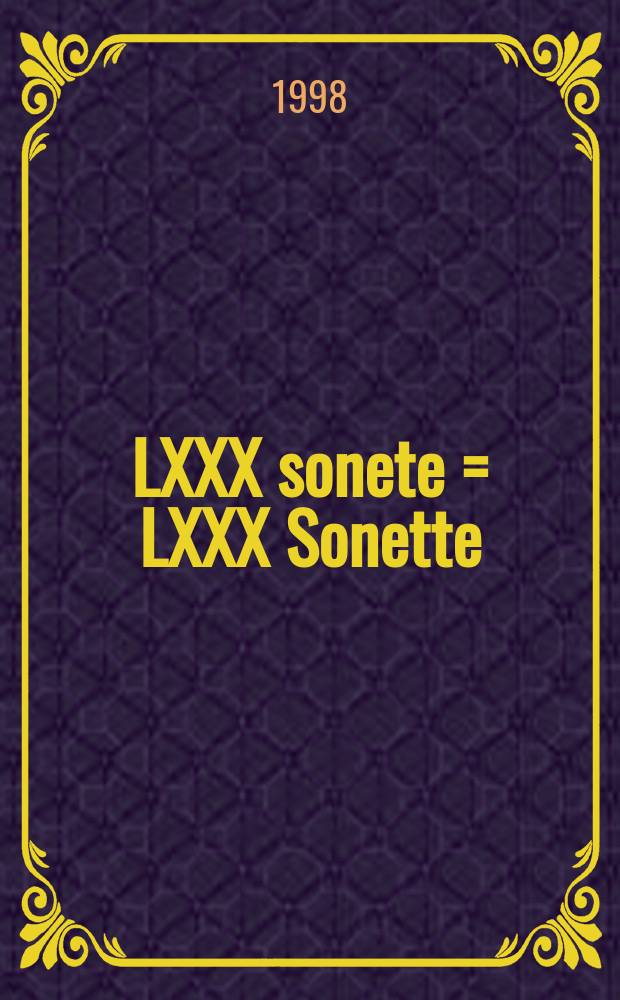 LXXX sonete = LXXX Sonette