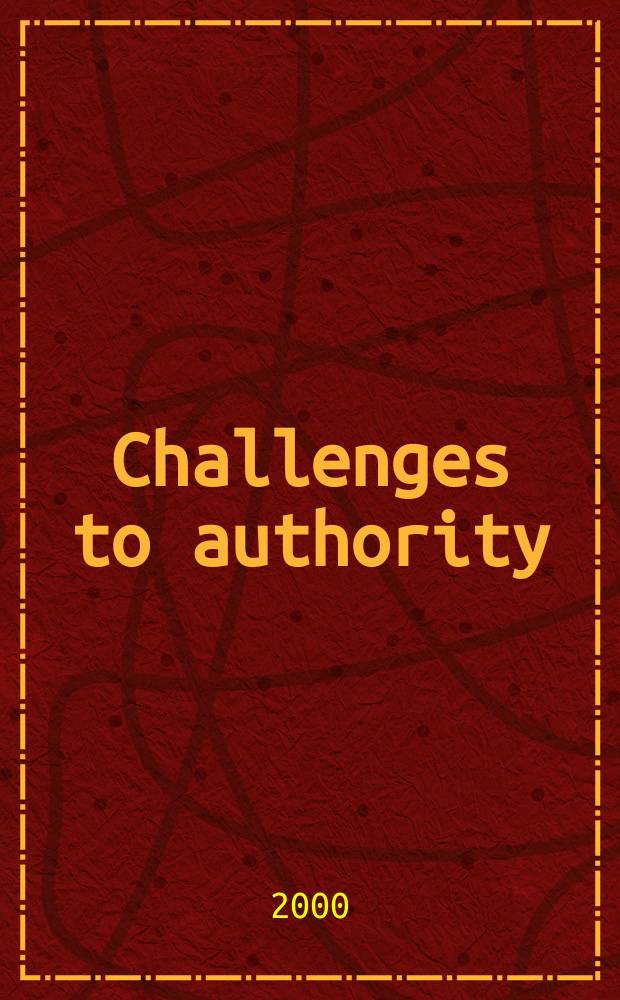 Challenges to authority = Вызов авторитетам: Ренессанс в Европе