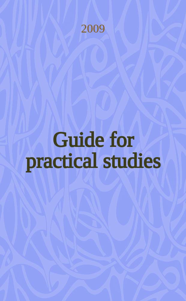 Guide for practical studies : methodological recommendations for practical classes and student's self preparation. Pt. 1 : Cytology, embryology, general histology