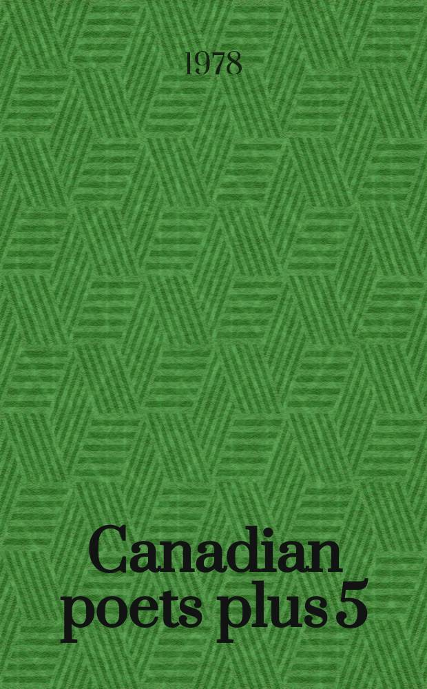15 Canadian poets plus 5