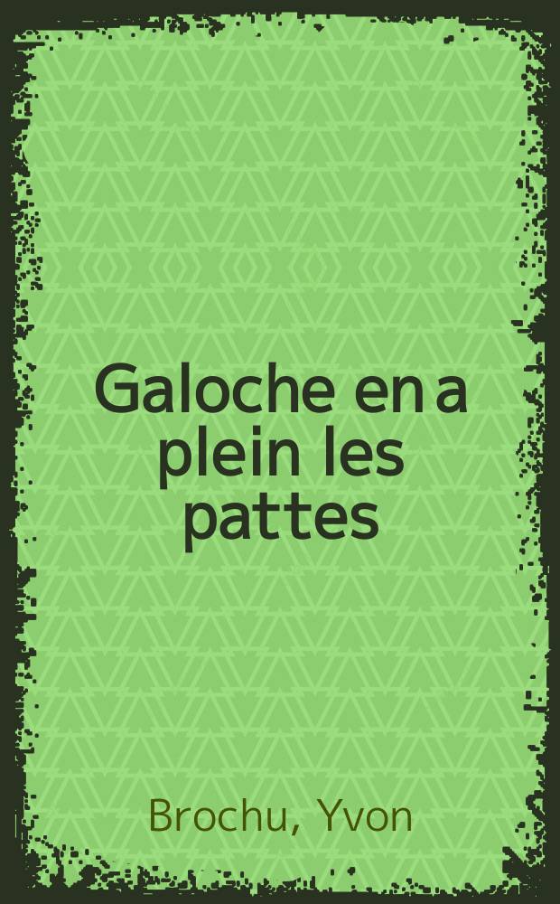 Galoche en a plein les pattes : roman : pour les jeunes de 8 à 12 ans