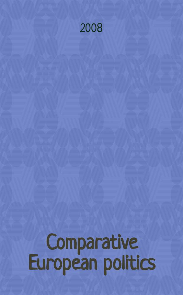 Comparative European politics = Сравнительная Европейская политика