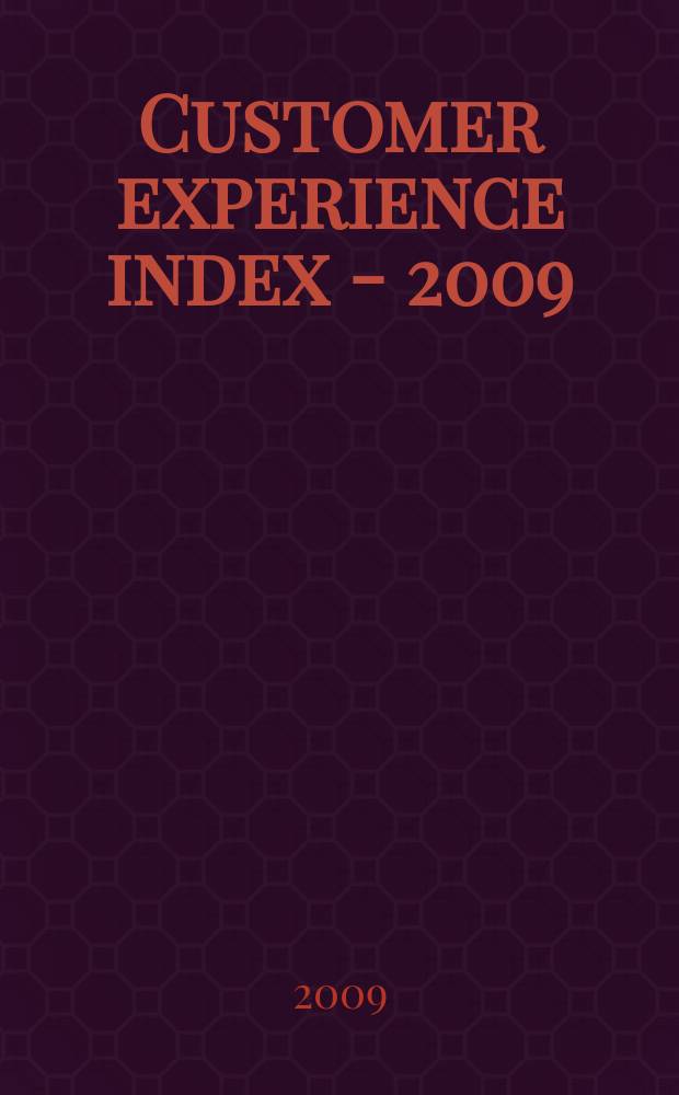 Customer experience index - 2009