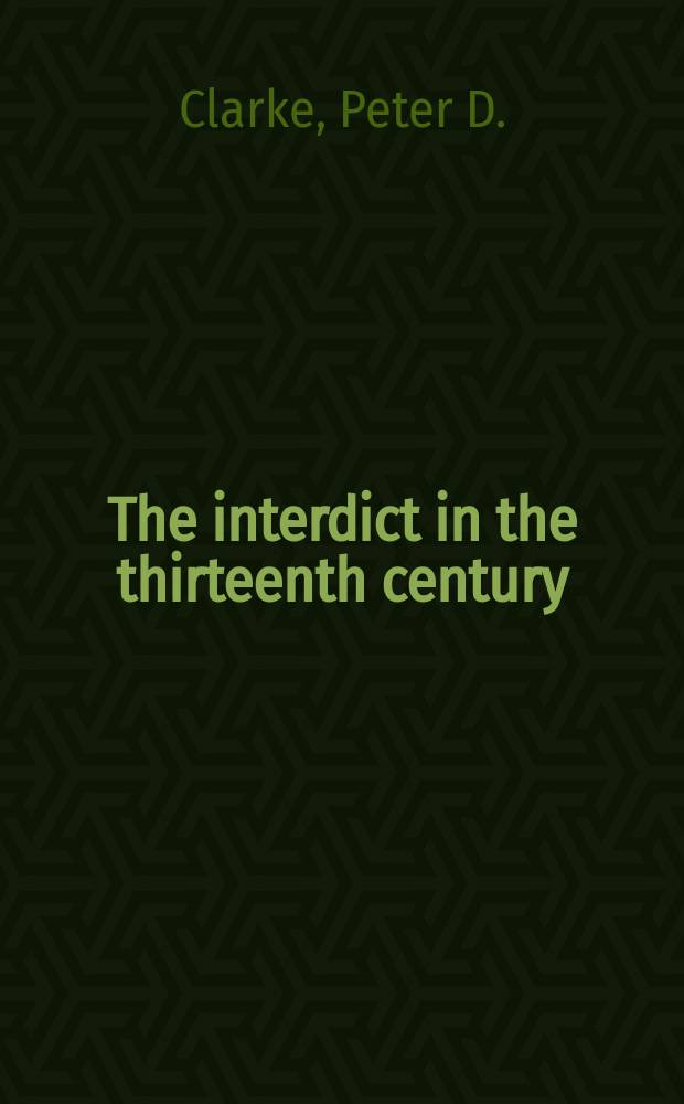 The interdict in the thirteenth century : a question of collective guilt = Запрещение в 13 веке