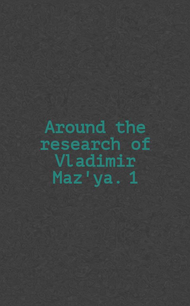 Around the research of Vladimir Maz'ya. 1 : Function spaces